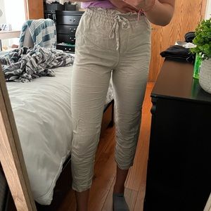 H&M Linen High Waist Pants
